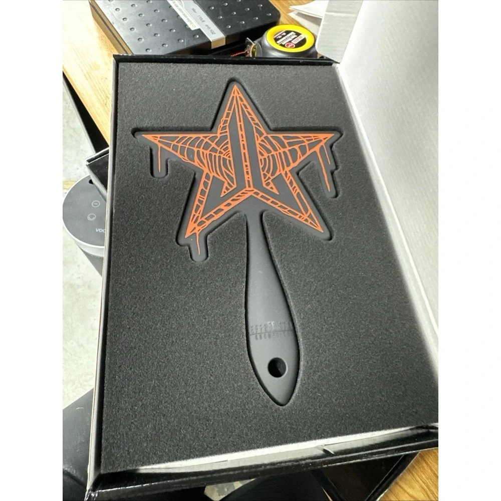 Jeffree Star Cosmetics Black & Orange Soft Touch Mirror New In Box